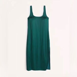 Abercrombie & Fitch satin midi slip dress